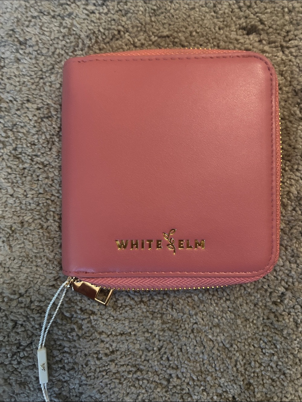 White Elm Pink Zip-Around Wallet